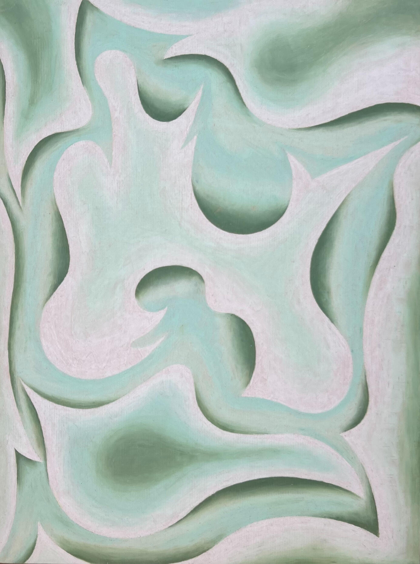 &#39;Allegra&#39; Oil Pastel on Wood